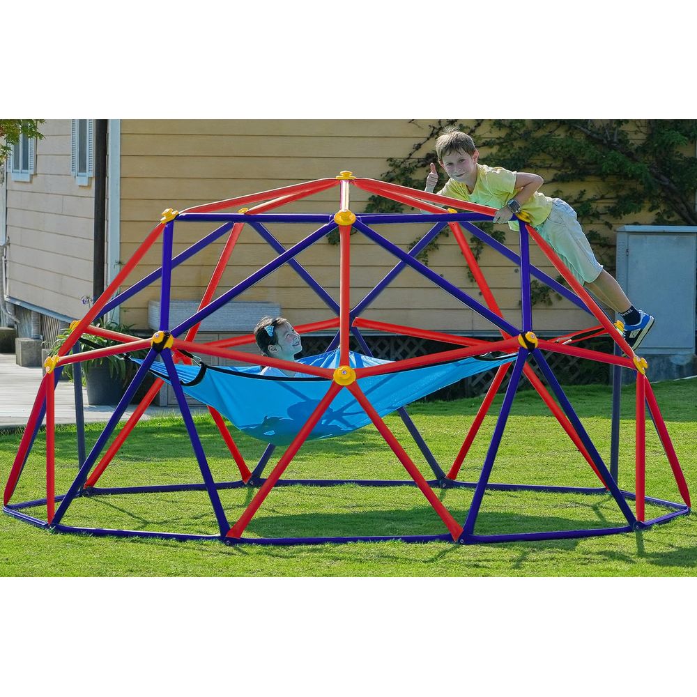 Kids Outdoor Dome Climber - 10FT Climbing Dome with Hammock, Outdoor