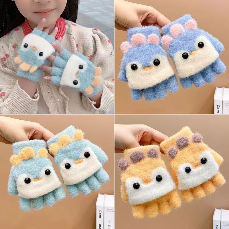 Kids Cartoon Flip Gloves Winte - Kids Outdoor Gloves review and price
