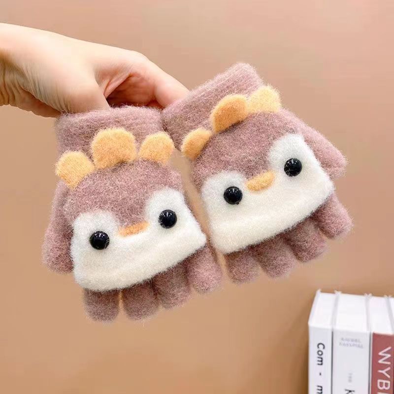 Kids Cartoon Flip Gloves Winte - Kids Outdoor Gloves review and price