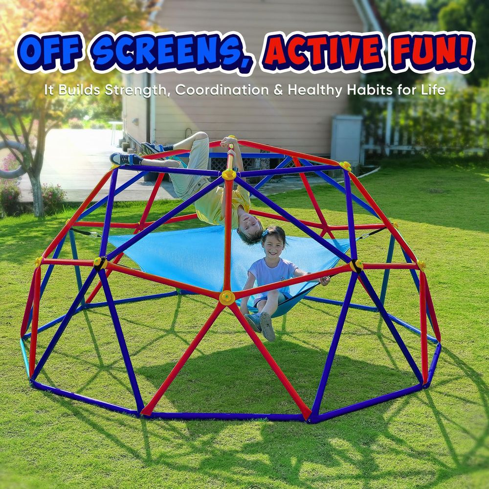 10FT Climbing Dome with Hammoc - Kids Outdoor Dome Climber review and price
