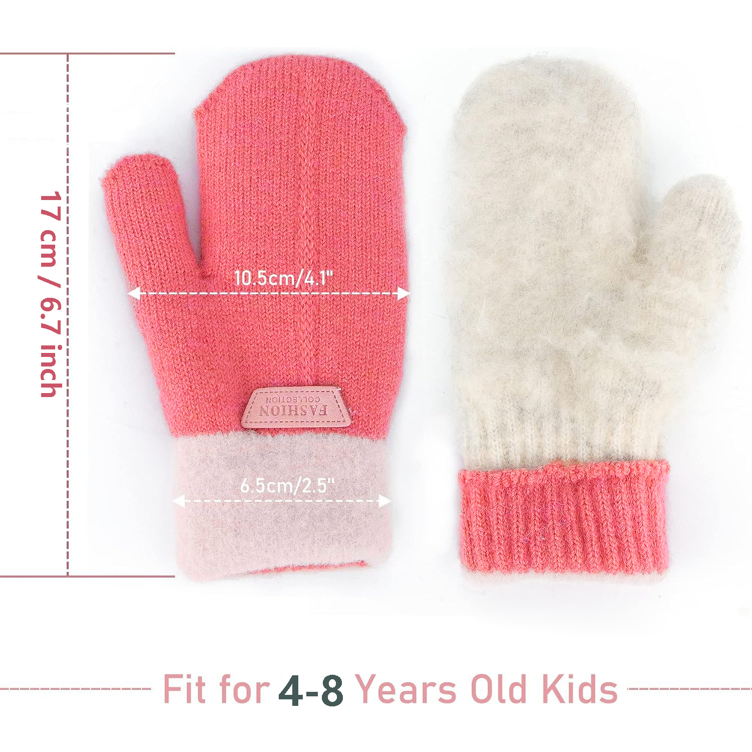Warm Fleece Lined Kids Knit Mi - Kids Outdoor Gloves review and price