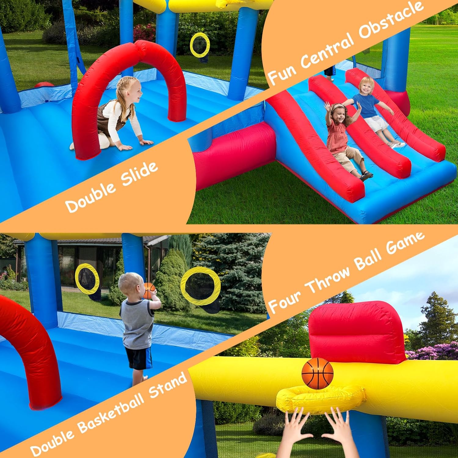 18.7x13 Ft Inflatable Bouncy C - Kids Outdoor Jumping Castle review and price