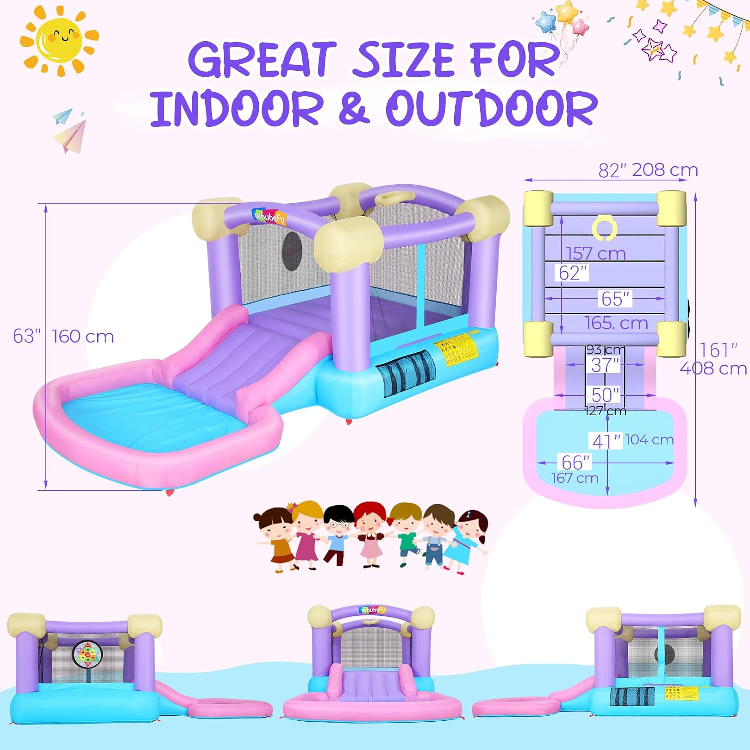 Kids Inflatable Bounce House w - Kids Outdoor Jumping review and price