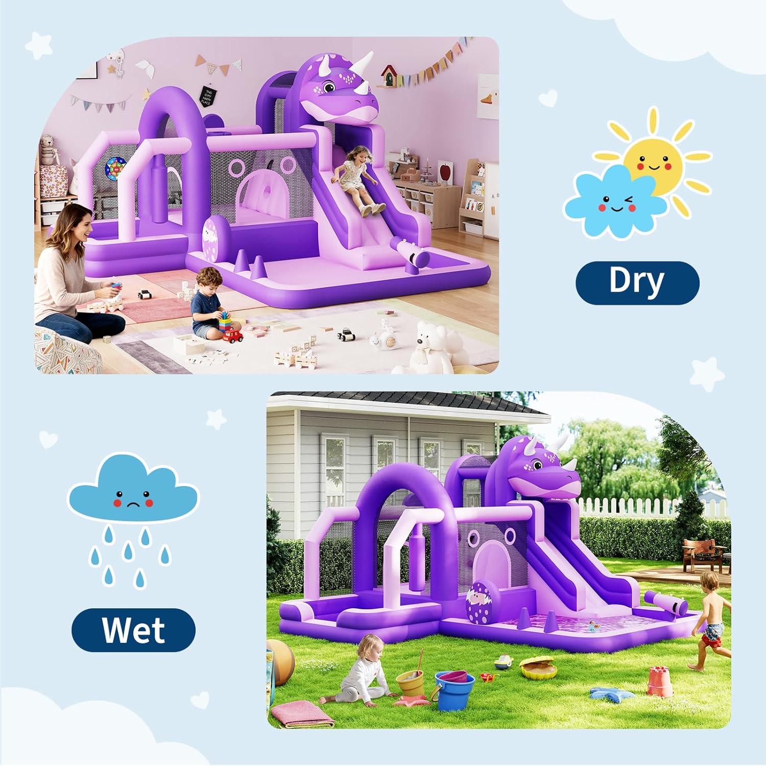 Inflatable Dinosaur Jumping Ca - Kids Outdoor Jumping Castle review and price