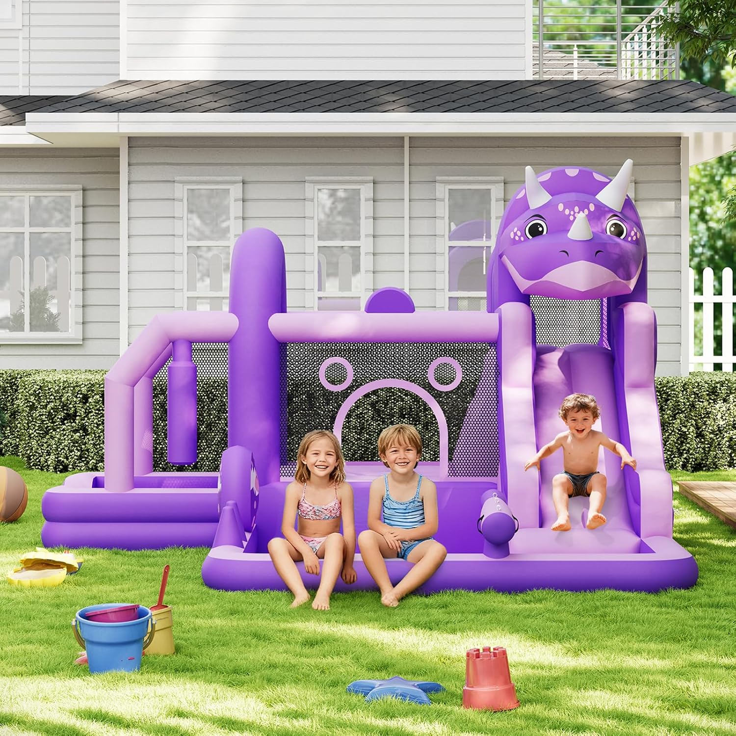 Inflatable Dinosaur Jumping Ca - Kids Outdoor Jumping Castle review and price