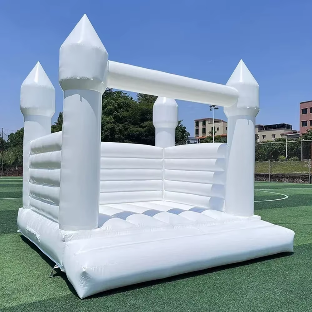 White Inflatable Bounce House  - Kids Outdoor Jumping Castle review and price