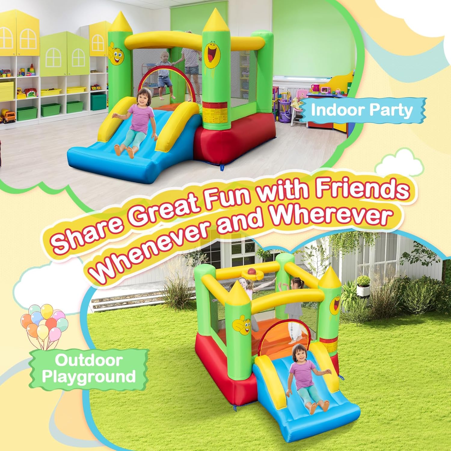 Indoor Outdoor Inflatable Boun - Kids Outdoor Jumping review and price