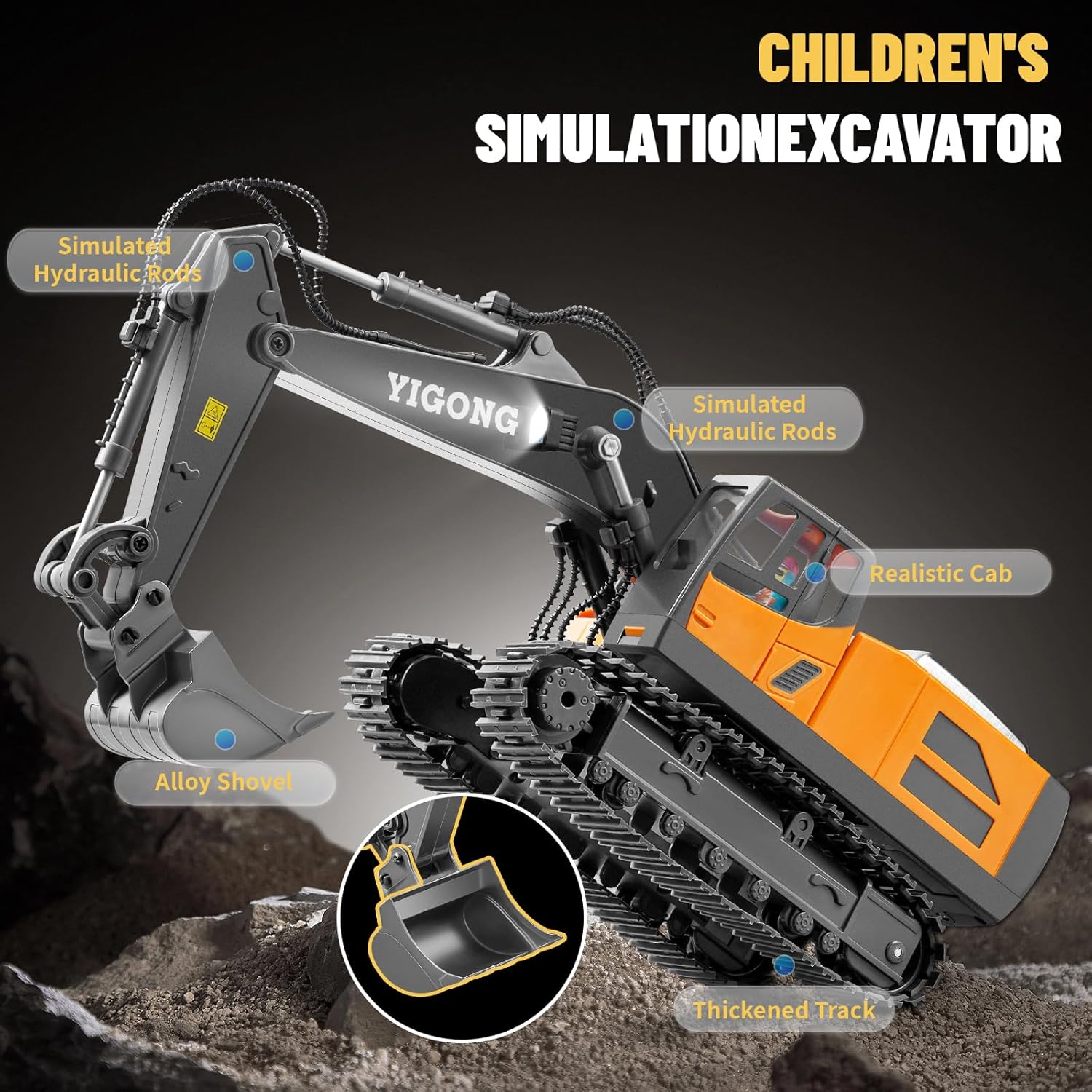11 Channel RC Excavator Toy Wi - Kids Outdoor Dirt Toys review and price