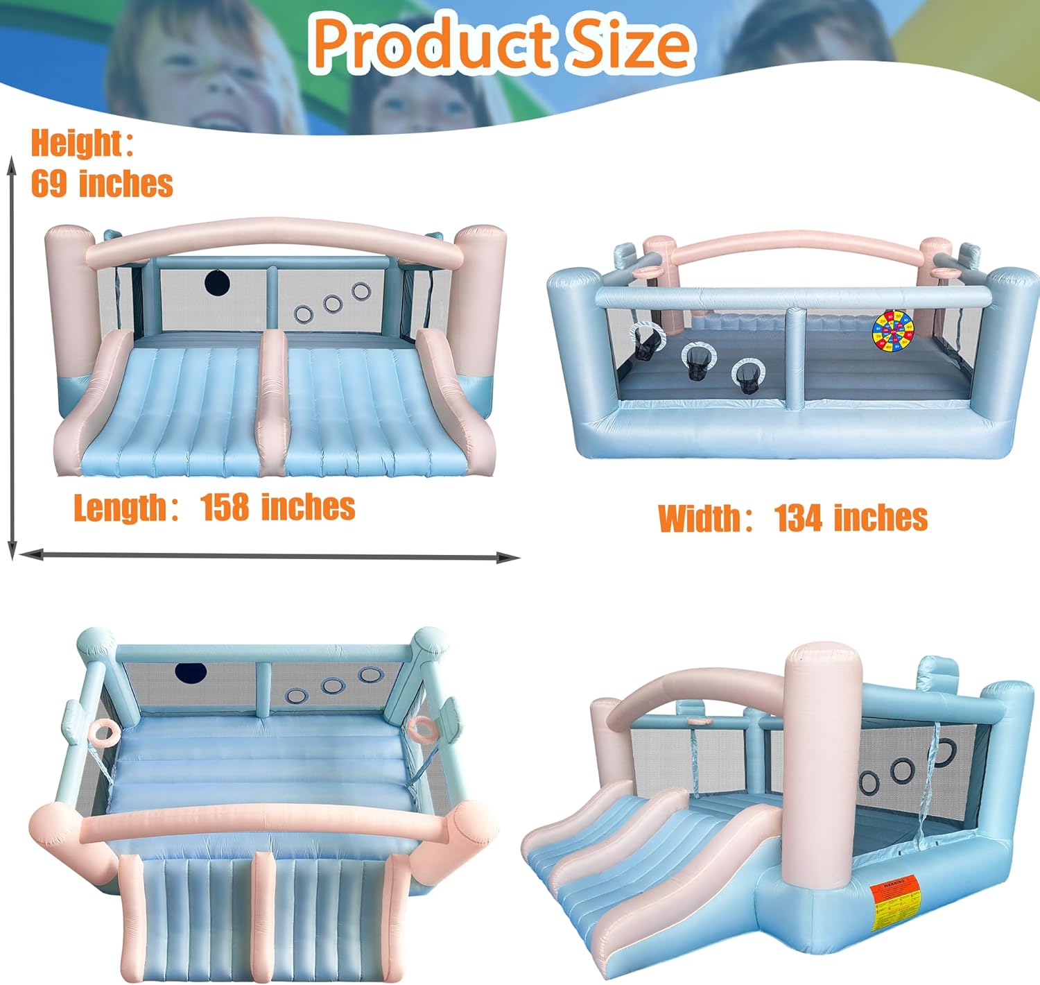 Large 8-in-1 Inflatable Bounce - Kids Outdoor Jumping Castle review and price