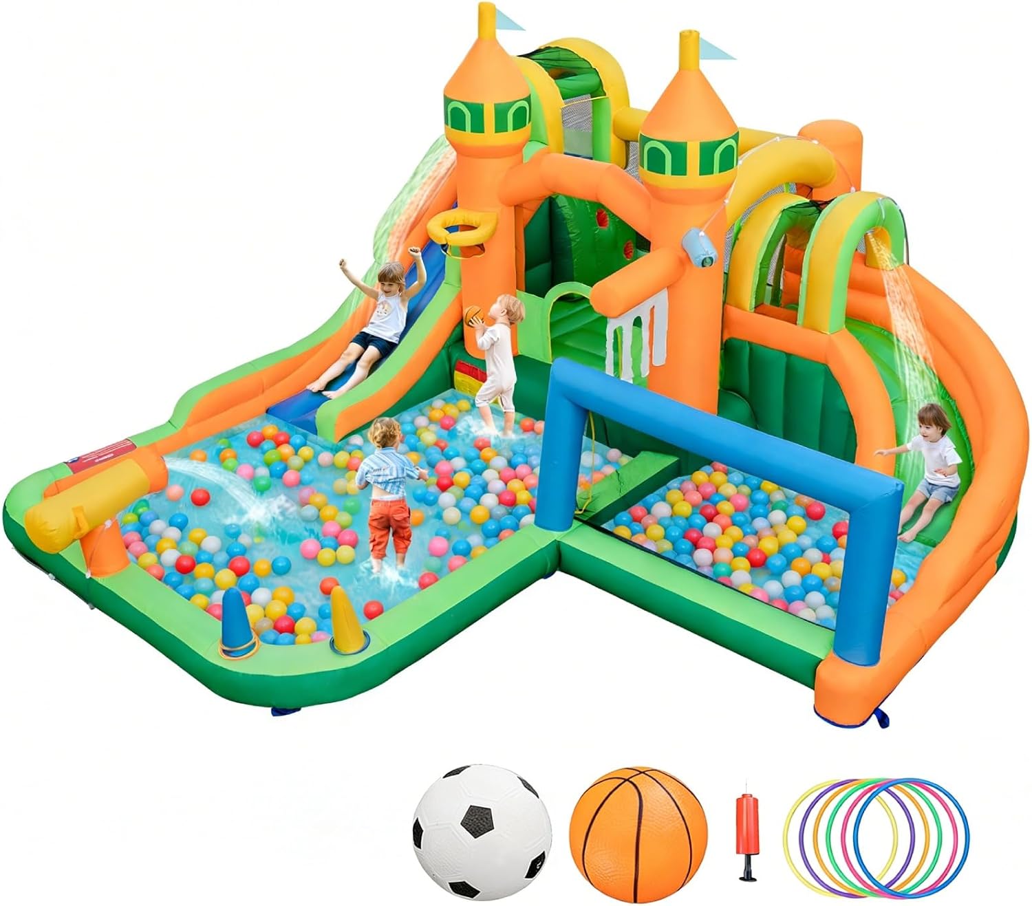 9-in-1 Inflatable Water Park B - Kids Outdoor Jumping review and price