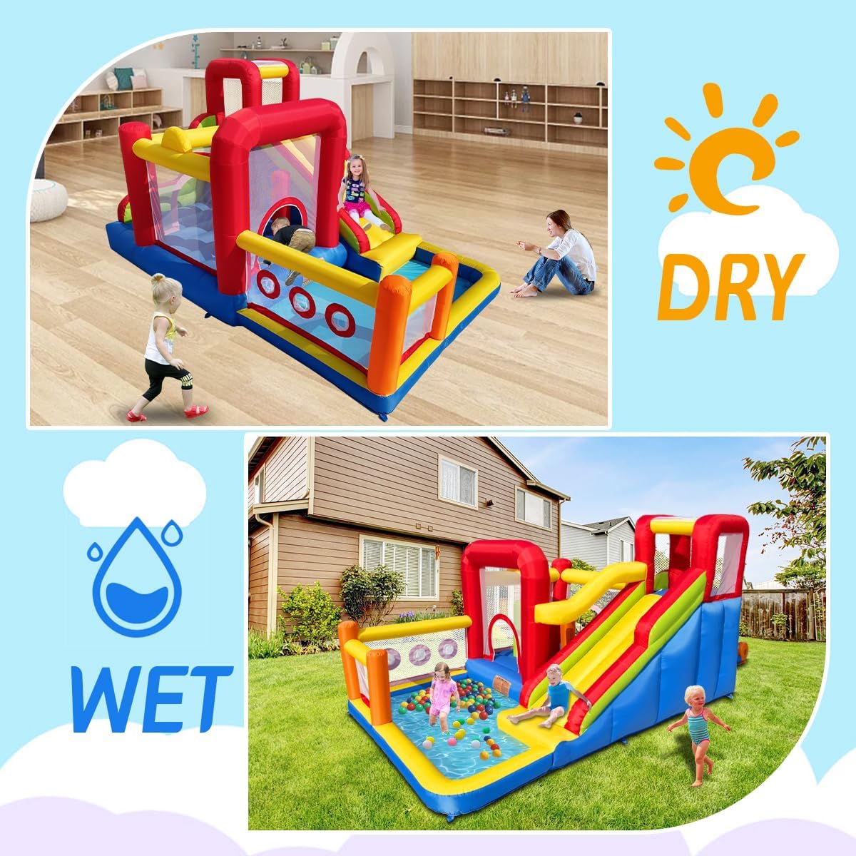Inflatable Bounce Castle for K - Kids Outdoor Jumping Castle review and price